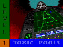 a video game called toxic pools is being played on a computer