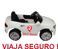 a white toy car with the words 24x7 remis on it