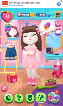 a screenshot of an indoor and outdoor collection game