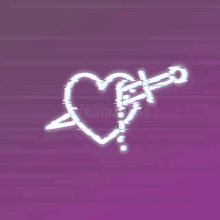 a neon sign of a heart with an arrow through it