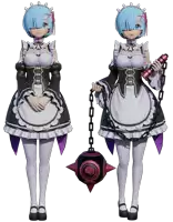 a 3d model of a girl with blue hair