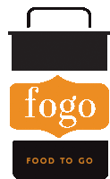 a logo for fogo food to go shows a pot