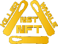 a killer whale nft logo that is yellow