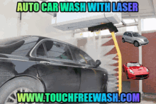 a picture of a car being washed with the website www.touchfreewash.com at the bottom