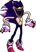 a cartoon of a sonic the hedgehog with a purple tail and arms .