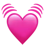 a pink heart with waves coming out of it on a white background .