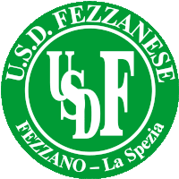 a green and white logo for u.s.d. fezzanese frizzano la spezia