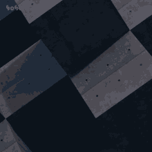 a gray and black checkered floor with the word goga on the bottom right