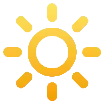 a yellow sun with a white background and a circle in the middle