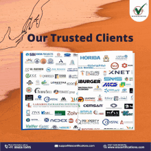 an advertisement for our trusted clients shows a hand reaching out