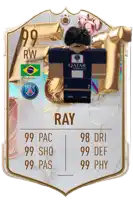 a soccer card with the name ray on the front