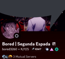 a screenshot of bored segunda espada 's twitter account