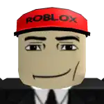 a roblox character with a red hat on his head