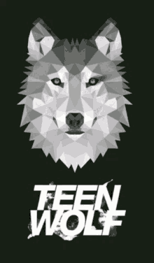 a poster for teen wolf with a wolf on it