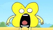 a cartoon character with a shocked look on his face