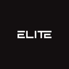 a logo for a company called elite with a black background .