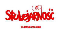 a red and white sign that says 25 lat spierdolenia on it