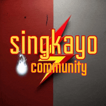 a singkayo community logo with a lightning bolt in the center