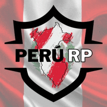 a peru rp logo with a map of peru on it