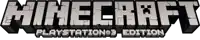 a logo for minecraft playstation 3 edition is shown on a white background