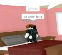 a cartoon character is standing next to a bed with a speech bubble that says goes in do u feel long