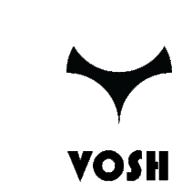 a black and white logo for yoshi with a triangle in the center