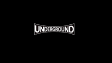 a black and white logo for the underground subway system on a black background .