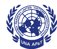 a logo for the andhra pradesh united nations association