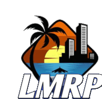 an lmrp logo with a palm tree and buildings