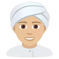 a cartoon illustration of a man wearing a turban