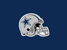 a football helmet with a blue star on it is on a blue background