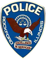 a badge for the rockford illinois police