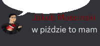 a cartoon of a judge with a speech bubble above him that says jakub moscinski w piździe to mam