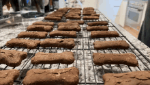 a bunch of dog treats on a cooling rack