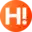 a red circle with the letter h in it .