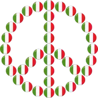 Italy Flag Peace Sign Joypixels Sticker