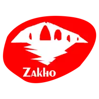 a red circle with a bridge and the word zakho on it