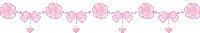 a border of pink roses and hearts on a white background