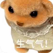 a stuffed animal with chinese characters on it