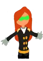 a cartoon drawing of a girl in a superhero costume with her arms outstretched