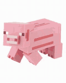 a pink pig figurine from the video game minecraft .