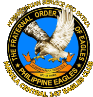 a logo for the humanitarian service pro patria of eagles manila central 147