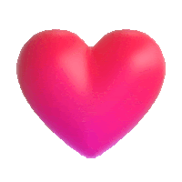 a pink heart is floating in the air on a white background