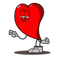 a cartoon illustration of a heart with arms and legs