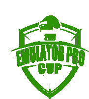 a logo for the emulator pro cup with a green helmet on it