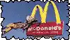 a postage stamp with a mcdonald 's logo on it