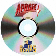 a cd with apogee realms on it