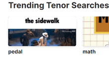 a trending tenor search for the sidewalk with a picture of michael jackson