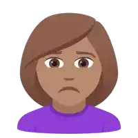 a cartoon illustration of a woman with a sad face