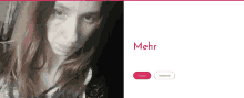 a screenshot of a woman 's face and the word mehr